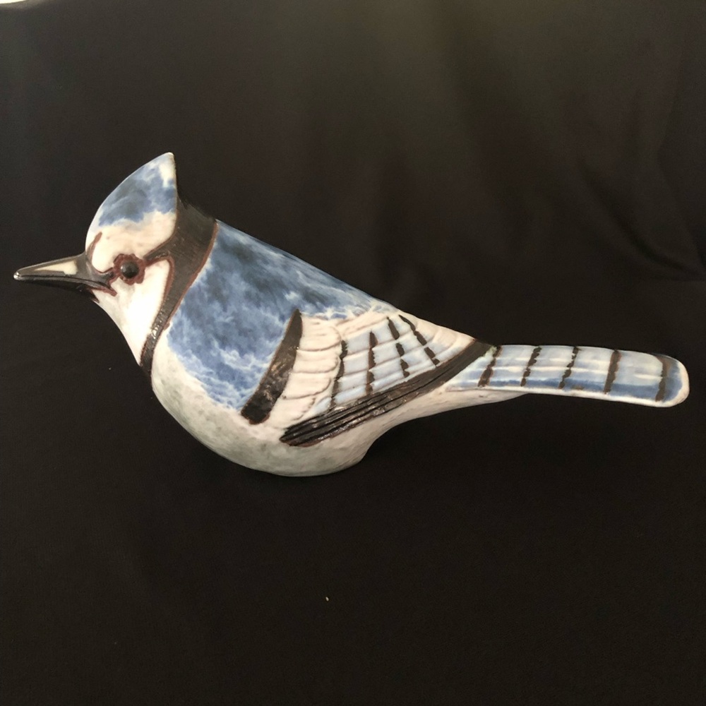 Vintage Andersen Design Studio Large Blue Jay Bird Figurine - Picture 12 of 12